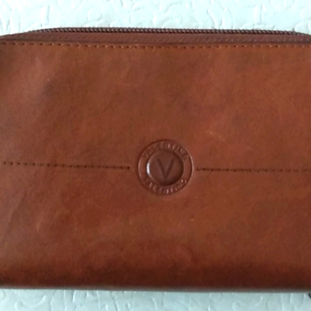 VALENTINO Red Leather Clutch Wallet Organizer